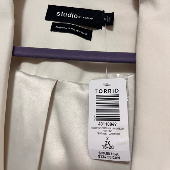 Torrid SoHo Studio Refined Crepe Blazer BNWT Size 2 - Picture 3 of 12
